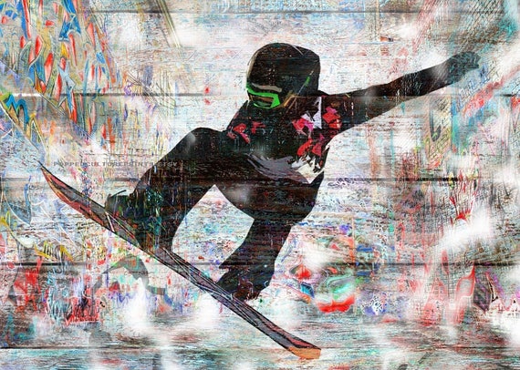 Snowboarder Art : Snow Sports Canvas or Print - Etsy
