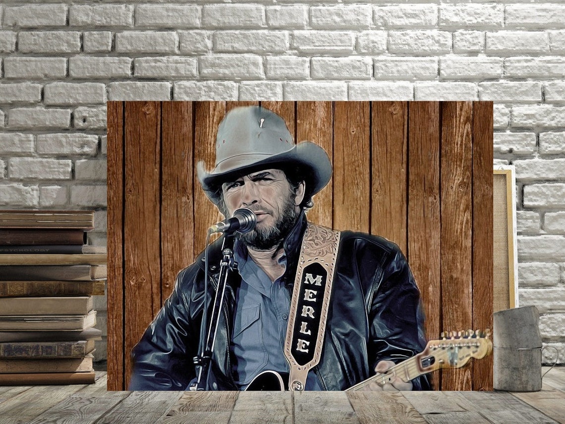 Merle Haggard Country Music Print Outlaw Poster Country - Etsy