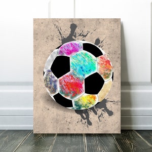 Soccer Art, Soccer Ball, Sports Print, Soccer Player, Sports Bar, Sports Fan, Futbol, Pop Art, Game Room, Sports Decor