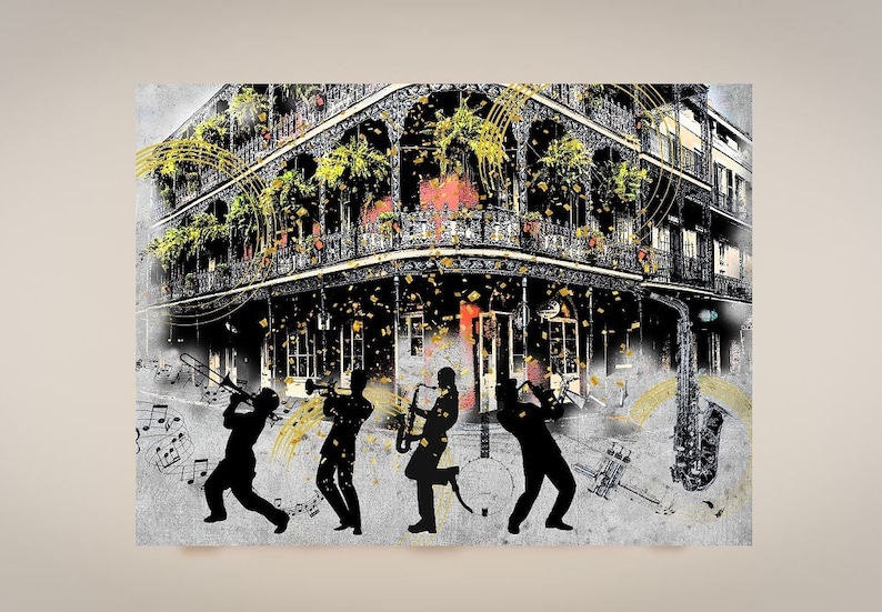 New Orleans Art, Jazz Musicians, Jazz Art, New Orleans Jazz, Jazz Music Print, Music Lover, Louisiana, Jazz Home Decor, Jazz Lover image 9