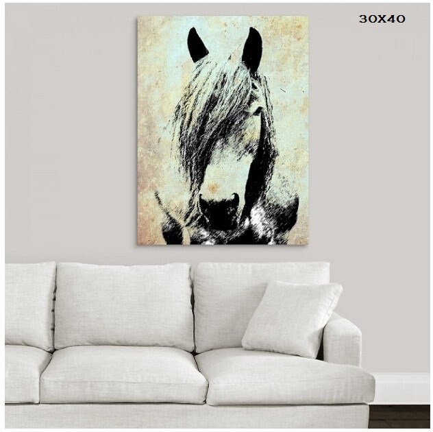 Horse Canvas Horse Art Large Wall Art Gallery Wrapped Etsy