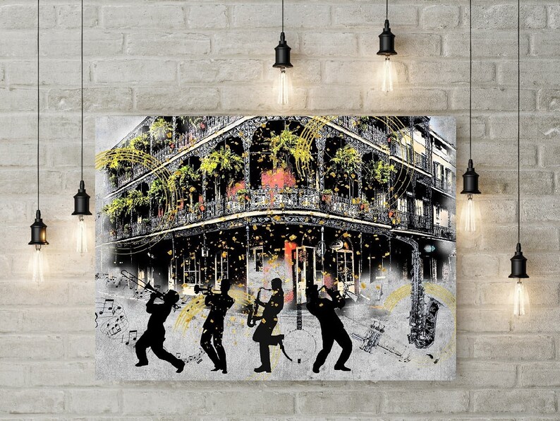 New Orleans Art, Jazz Musicians, Jazz Art, New Orleans Jazz, Jazz Music Print, Music Lover, Louisiana, Jazz Home Decor, Jazz Lover image 4