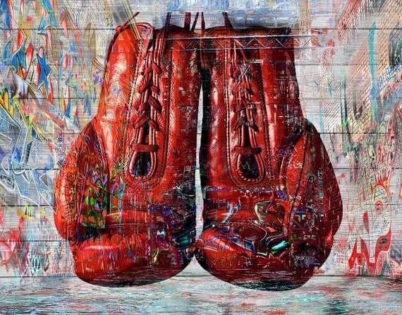 LV Boxing Gloves Wall Art