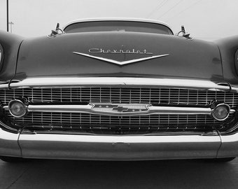 Classic Car Photo, Black and White Photography, Auto Prints, Muscle Cars, Garage Art, Man Cave, Car Prints, Car Lover Gift, 50s, 60s Decor