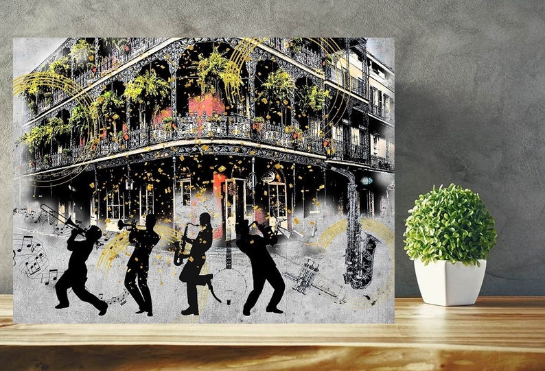 New Orleans Art, Jazz Musicians, Jazz Art, New Orleans Jazz, Jazz Music Print, Music Lover, Louisiana, Jazz Home Decor, Jazz Lover image 5