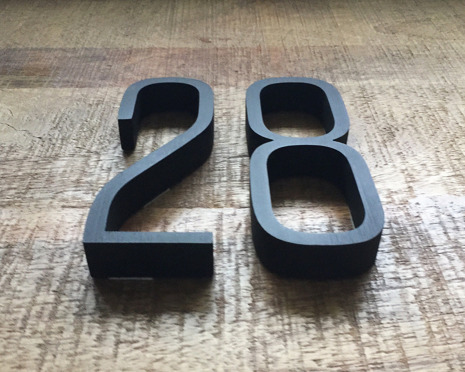 Tungsten Light Painted Cast Aluminum House Numbers Etsy
