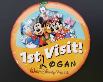 My First Visit Walt Disney World Button 1st Visit Theme Park -  Portugal