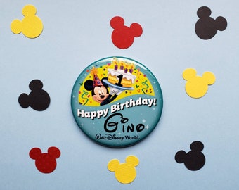 Custom Walt Disney World Button |Happy Birthday|