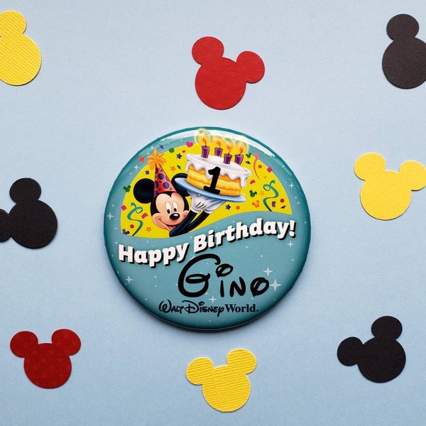 Custom Walt Disney World Button |Happy Birthday|