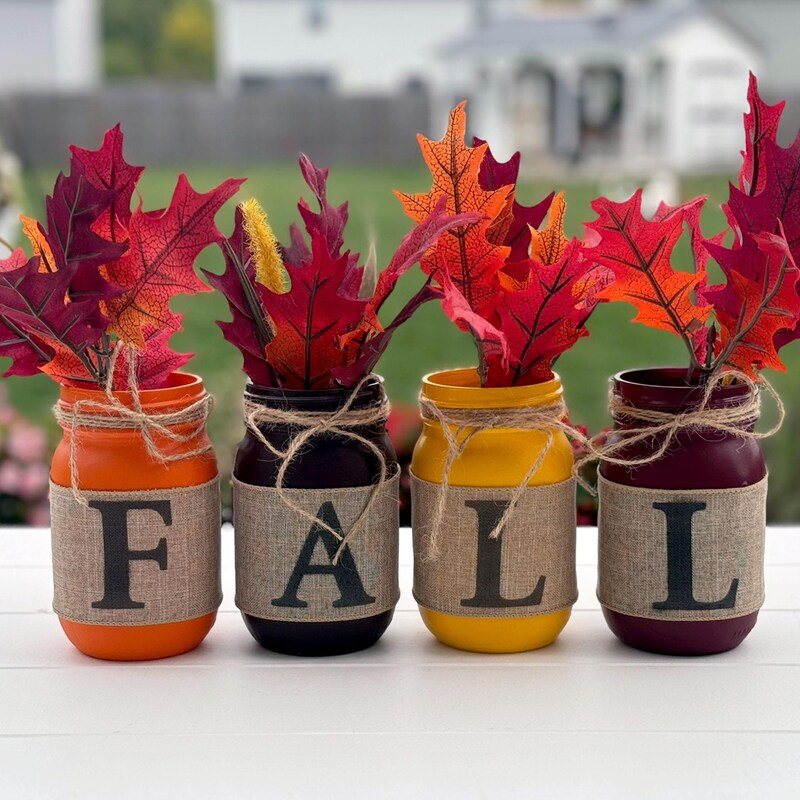 Fall Mason Jars Etsy