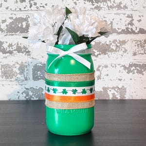 Dekorationen zum St. Patrick&#39;s Day, Einmachglas zum St. Patrick&#39;s Day, Shamrock Herzstück, Weihnachtsgeschenke, Einmachglas-Set