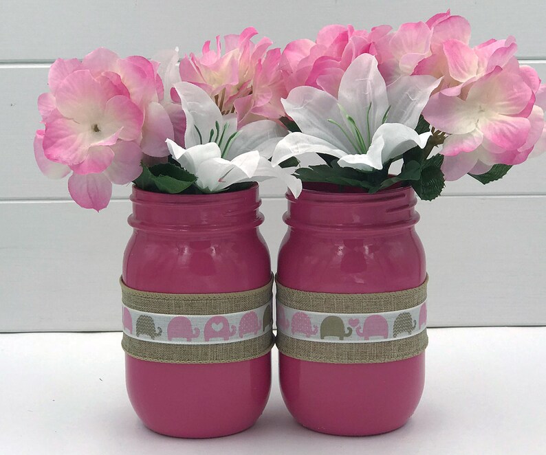 Baby Shower Mason Jars Baby Shower Decor Girl Baby Shower Etsy