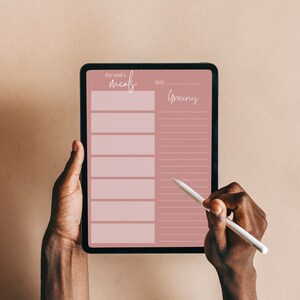 Non Dated Weekly Meal Planner and Groceries Planner | Meal Prep | Grocery List | Printable PDF | Instant Download