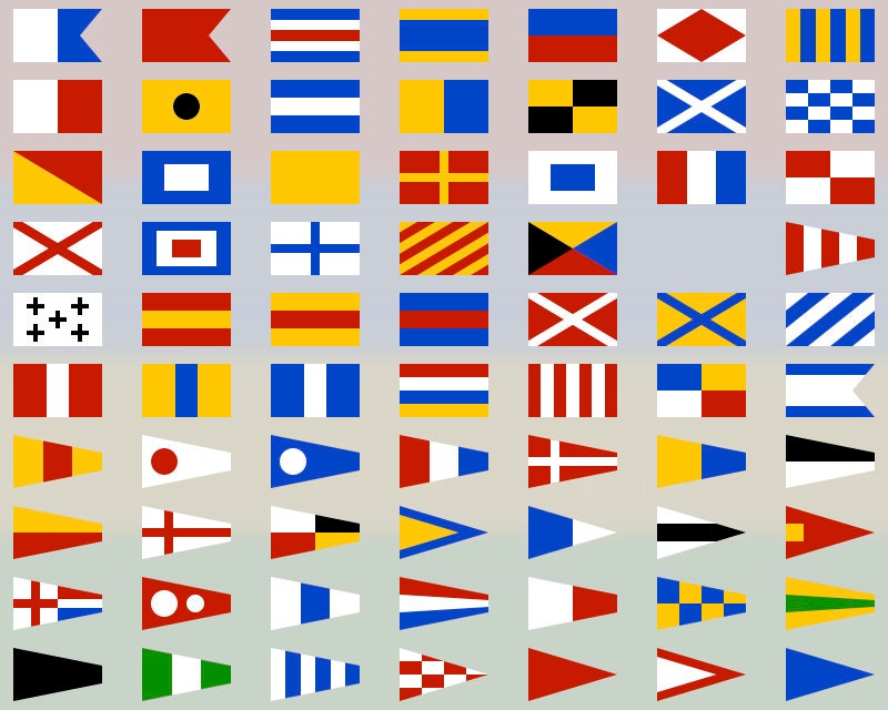 191 Signal flags, all types, Versatile proportions, Bitmap & vector ...