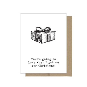 Love My Gift Christmas Card, Christmas Card, Christmas Holiday Card, Christmas Greeting Card, Funny Christmas Card, Cute Christmas Card