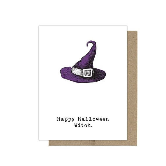 Happy Halloween Witch Card, Halloween Card, Halloween Holiday Card, Witch Holiday Card, Witch Greeting Card, Sarcastic Halloween Card, Witch