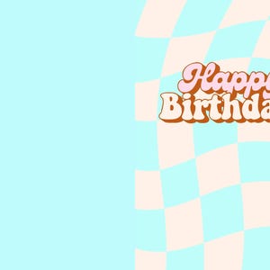 Cartão retrô de feliz aniversário dobrado