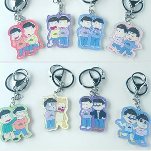 Osomatsu-san double sided acrylic keychain charms