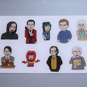 Bill Hader Sticker Sheet SNL Stefon Richie Tozier It 2 Barry Skeleton Twins Vinyl