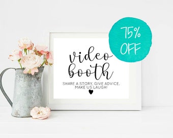 Video Booth Sign Etsy
