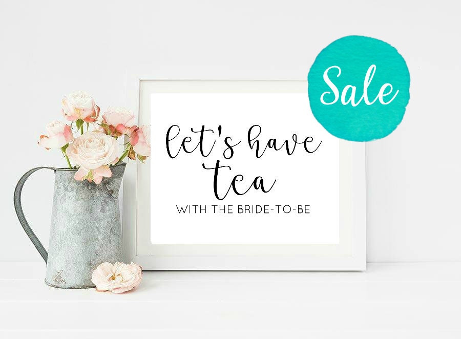Let's Have Tea Tea Party Sign High Tea Sign Brunch | Etsy