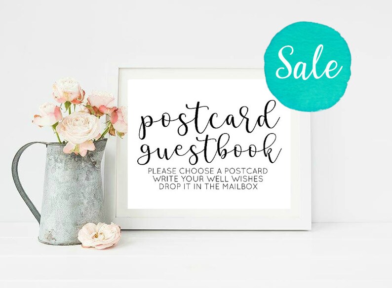 Postcard Guestbook Postcard Guest Book Wedding Postcards Etsy