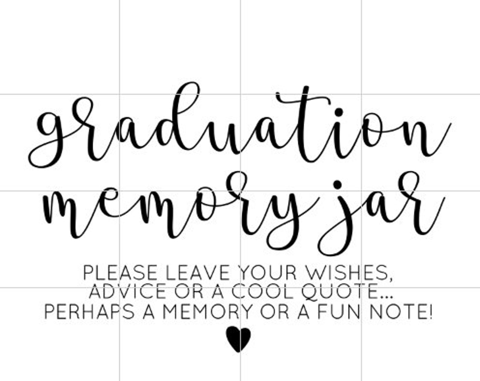 Graduation Memory Jar Memory Jar Graduation Party Games | Etsy