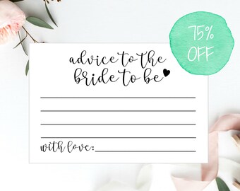 Advice Cards, 4x6 Cards, Advice For The Bride Cards, Advice For the Bride, Bridal Shower Games, Advice Cards Bridal Shower, Advice For the