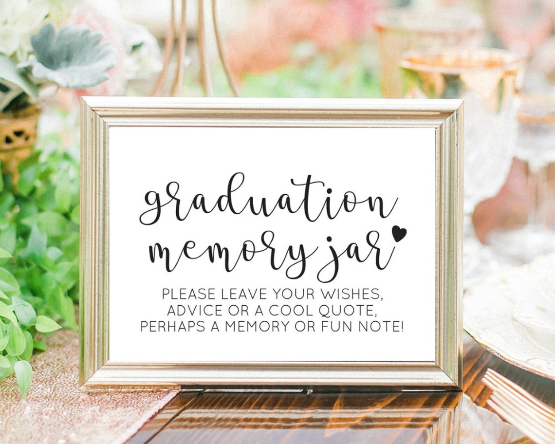 Graduation Memory Jar Memory Jar Graduation Party Games | Etsy