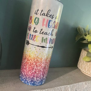 20oz Teacher glitter sublimation tumbler