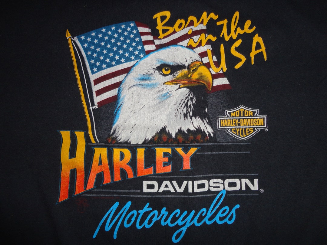 Vtg 90's Holoubek Harley Davidson Born USA Eagle GERMANY - Etsy