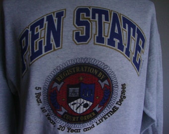 Vtg 90's Pen State Prison Crew Neck Sweatshirt Size XL