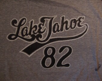 Vtg 80's Lake Tahoe 82 Souvenir Raglan Camisa Tamaño M