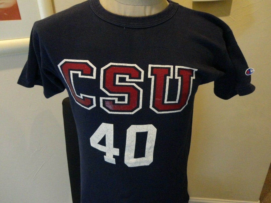 Vintage 80's Blue Champion CSU Colorado State Rams NCAA Jersey Shirt ...