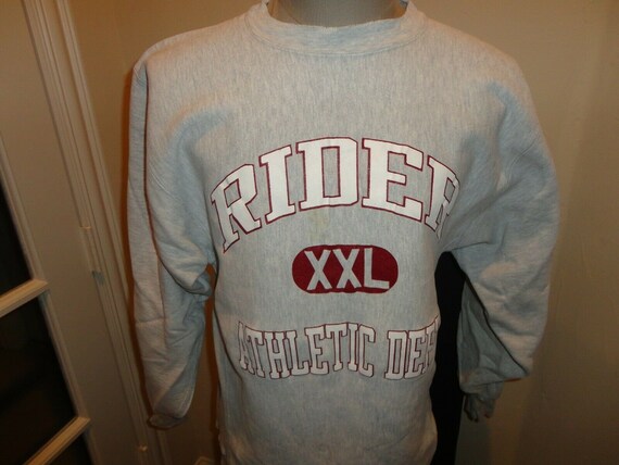 Vtg 80s Champion REVERSE Weave Rider University Br