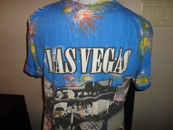 Vtg 90's ALL OVER Print Las Vegas Strip Multicolo… - image 9