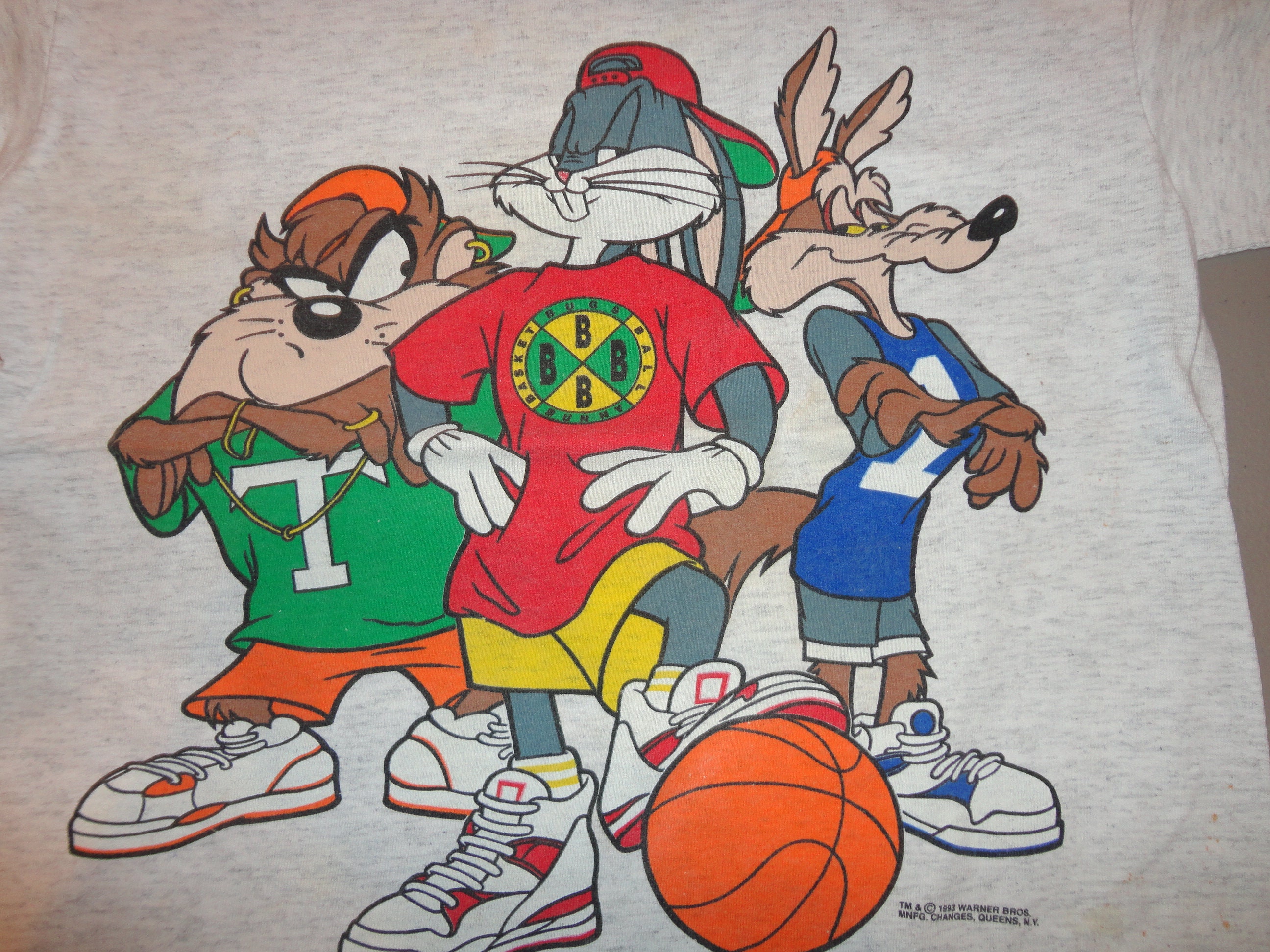 Vtg 90's Bugs Bunny Taz Wile E Coyote Basketball Cartoon | Etsy