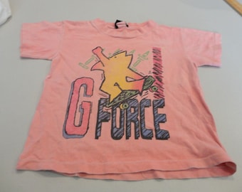 Vintage 80s Gotcha Surfboard Skateboard Kids Toddler T Shirt Sz 4