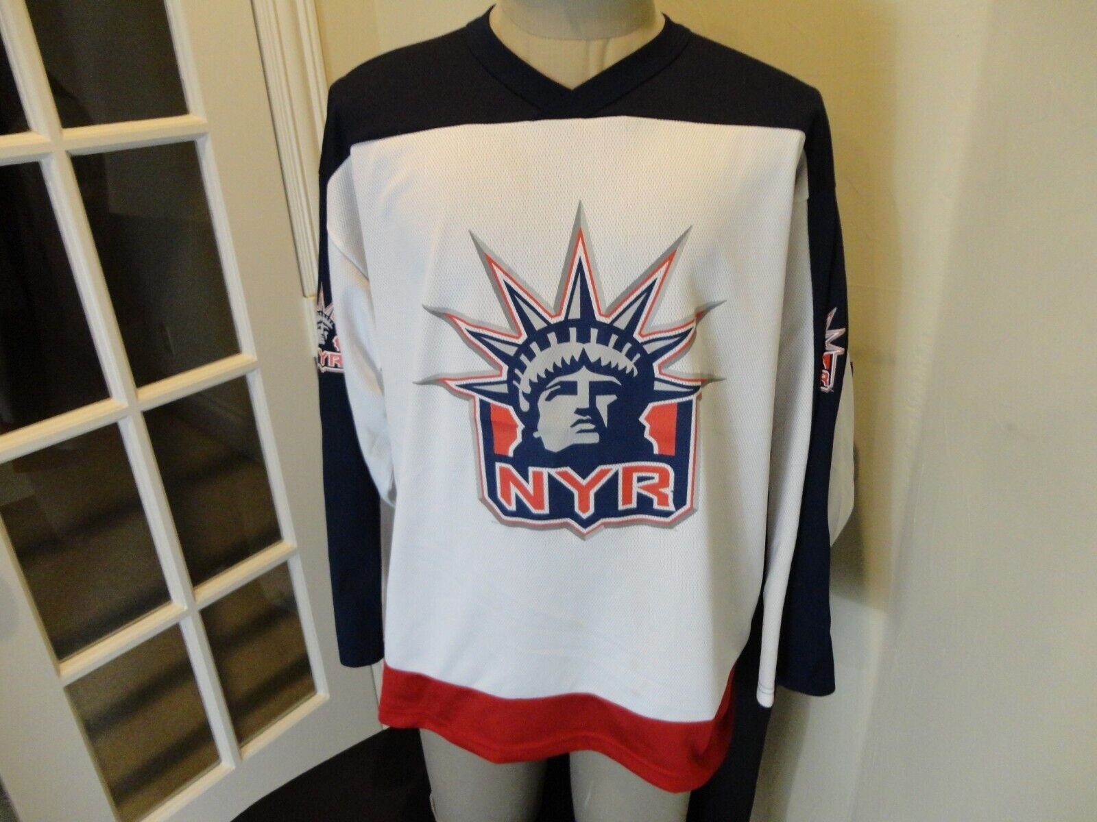 Eric Lindros NYR Practice Jersey Rare StatueofLiberty Throwback NHL