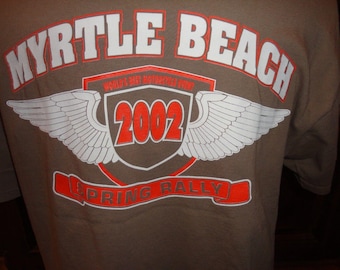 Vintage 2002 Myrtle Beach BIKE WEEK Spring MotorcycleRally T-shirt Adult XL Nice