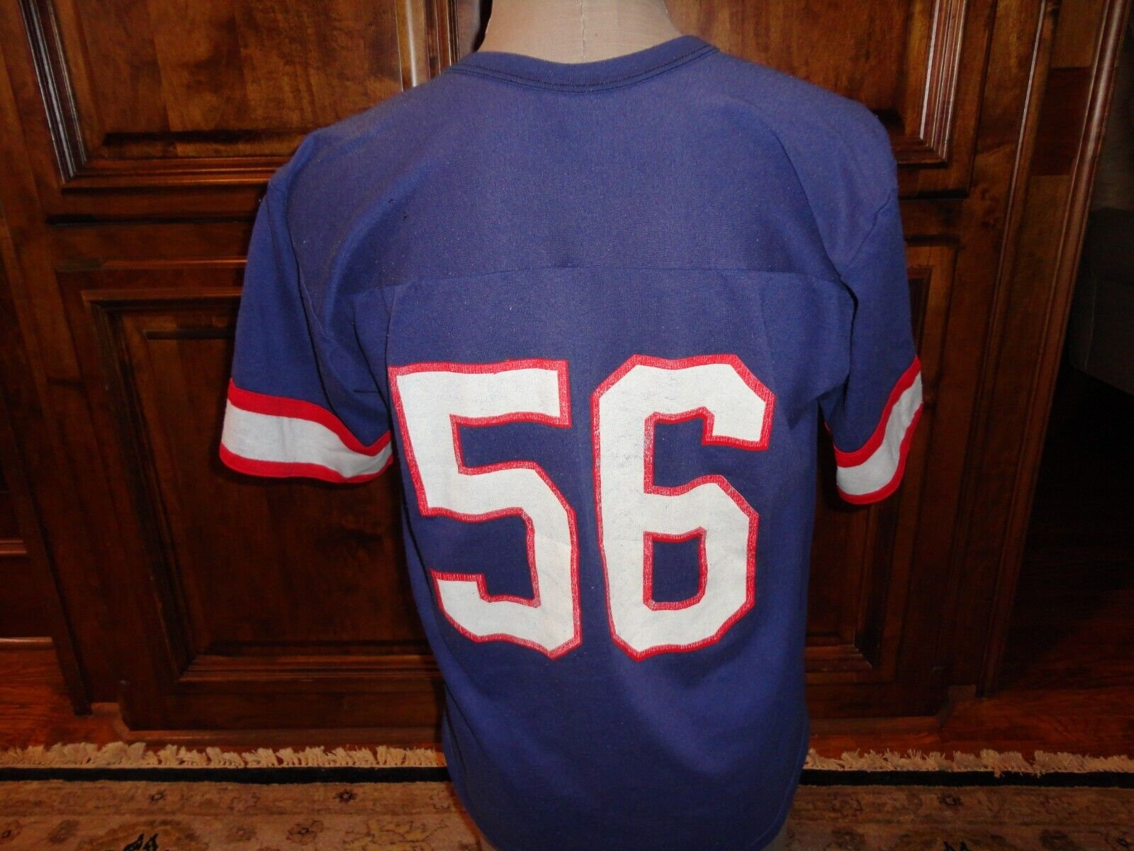 GIANTS 56 シャツ Vtg Rawlings Blue New York Giants #56 Lawrence Taylor Screen