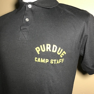 Vintage 80er Jahre Kesselmacher Purdue Camp Personal Polo T-Shirt Größe M Medium