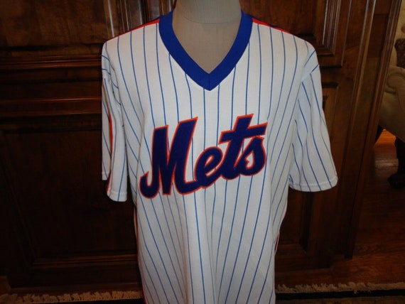 Vtg Sewn Majestic Cooperstown Collection Mets Pin… - image 1