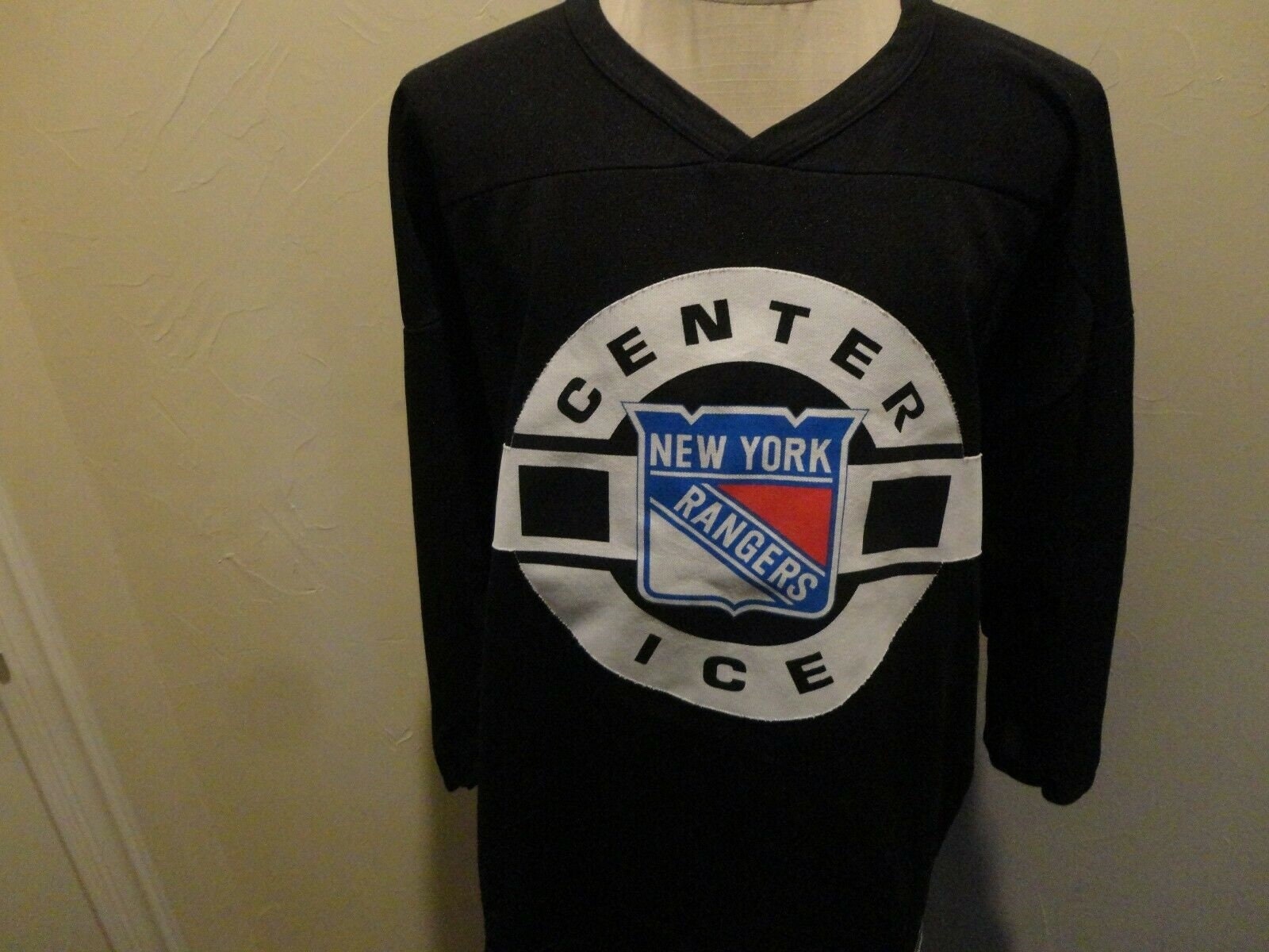 New York Rangers Big Logo (Women's V-Neck) NHL Ugly Sweater