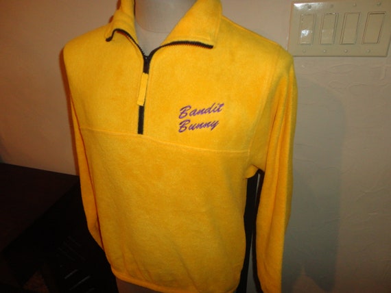 Vtg 90's BANDIT BUNNY Sierra Pacific Fleece Embro… - image 3