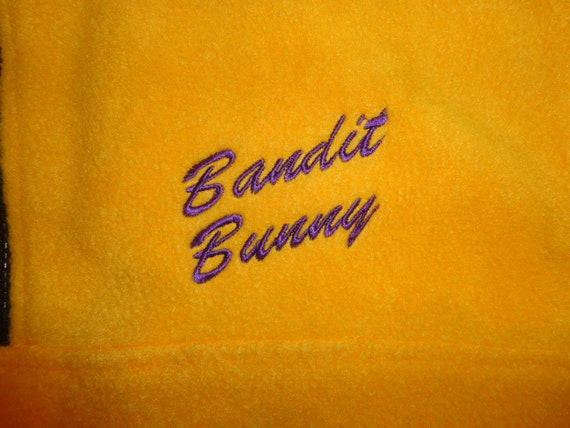 Vtg 90's BANDIT BUNNY Sierra Pacific Fleece Embro… - image 6