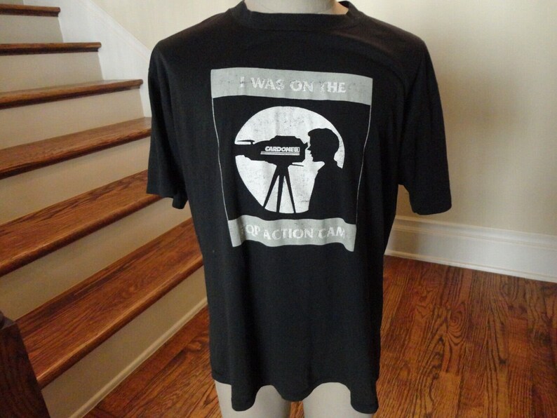 Vintage 90's Black Jerzees I was on Cardone TQP Action Cam 50-50 t-shirt XL Usa 画像 1