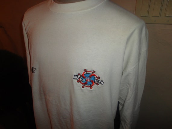 True Vintage 90's NFL Tech Embroidered Long Sleev… - image 1