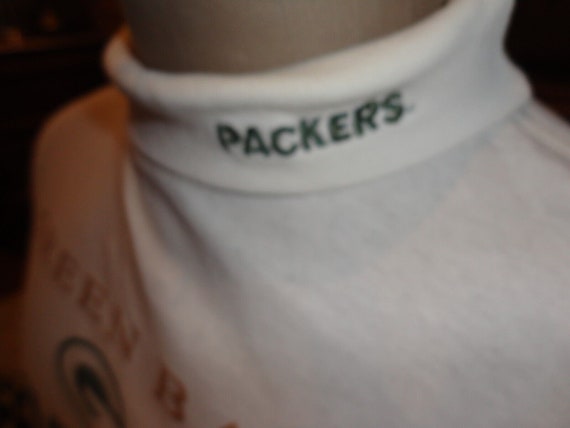 Vtg 90's White True Fan Green Bay Packers L/S TUR… - image 5