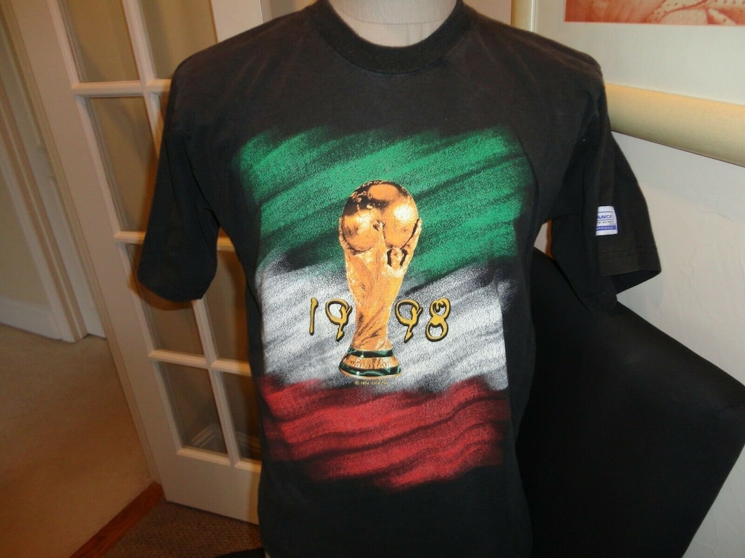 Vintage Official Adidas 1998 FIFA France World Cup Soccer T-shirt